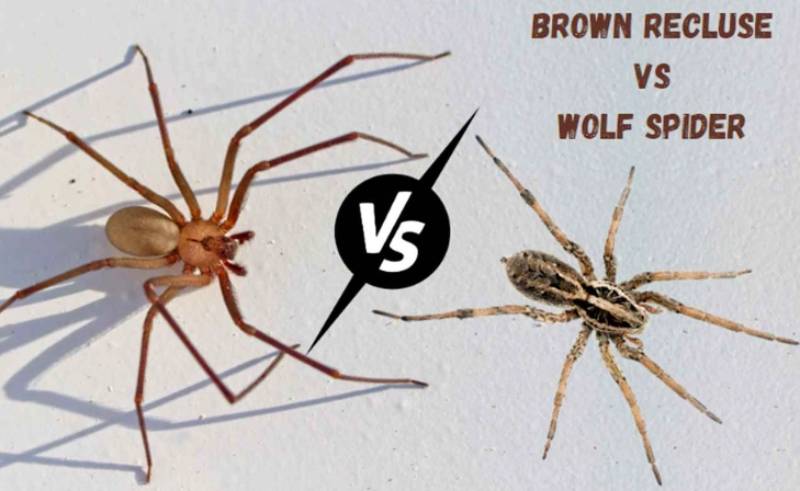 wolf spider vs brown recluse