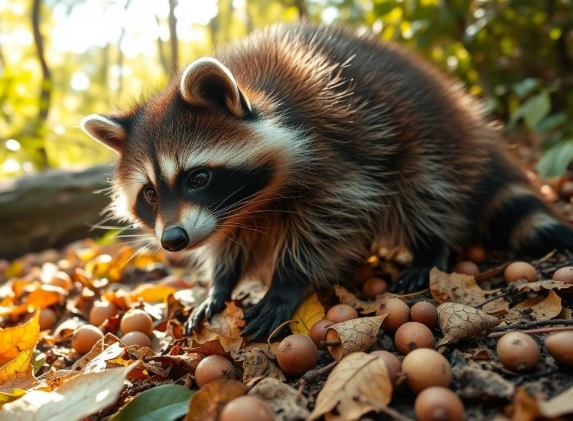 what do raccoons eat in the wild