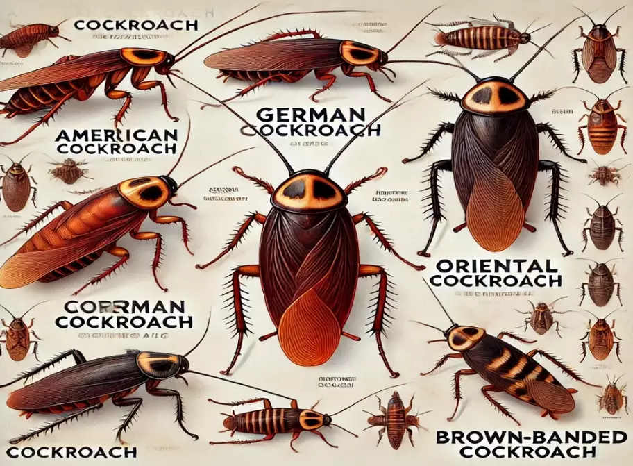 types of cockroaches