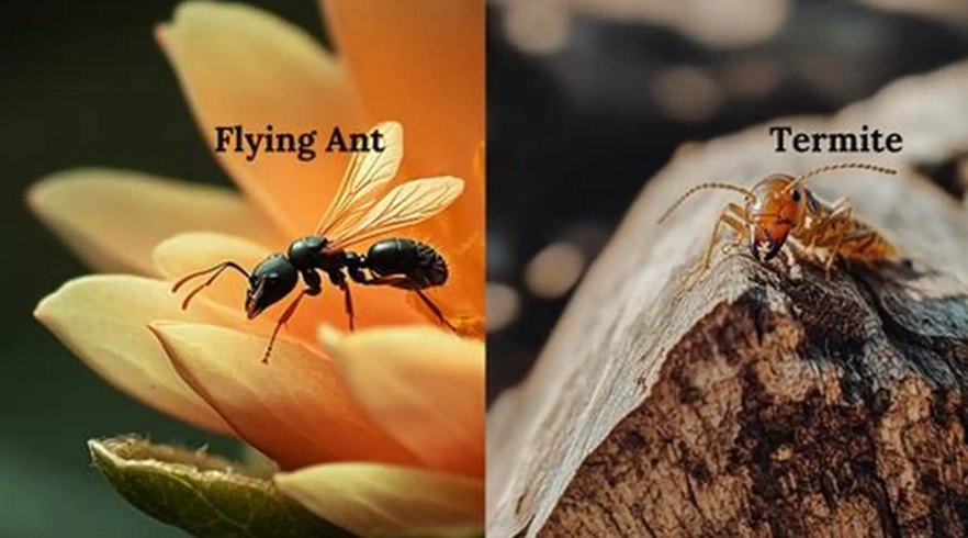 how to tell termites from flying ants